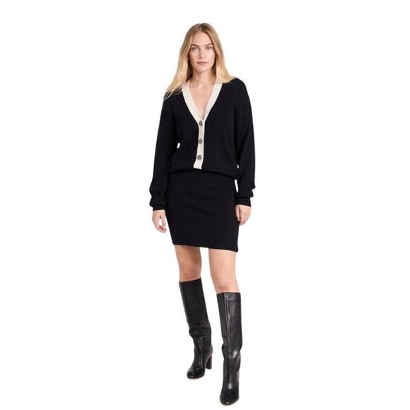Ramy brook Andrea mini black white sweater dress size xs - Picture 2 of 13